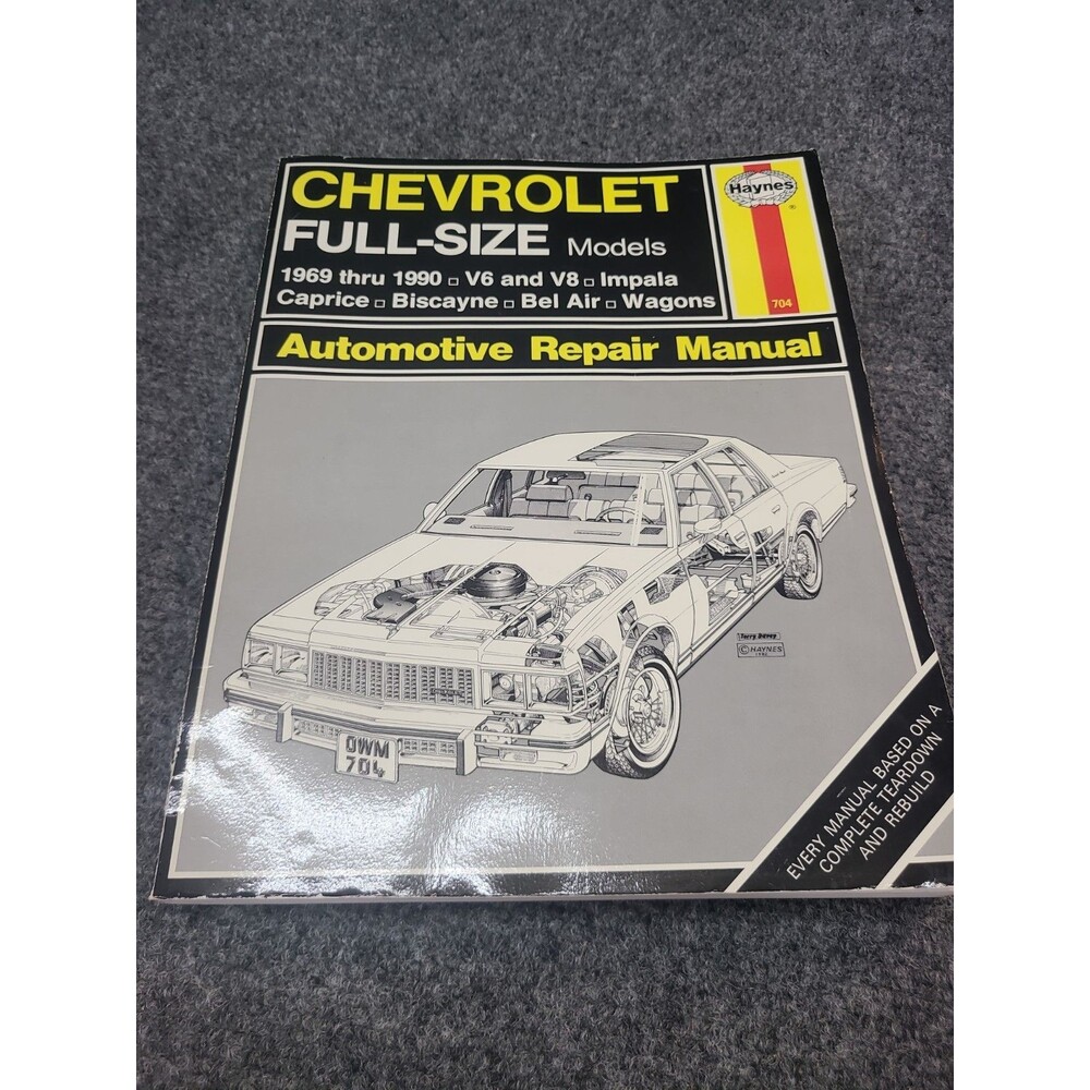 1969-1990 Haynes Chevrolet Full Size Model Automotive Repair Manual #704